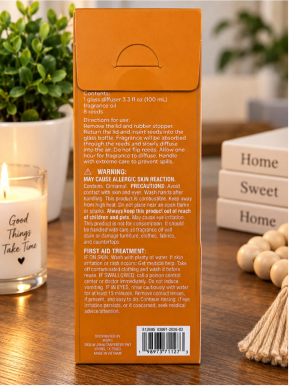 Ashland Pumpkin Bread Fall Reed Diffuser – 3.3 fl oz - Picture 2 of 3